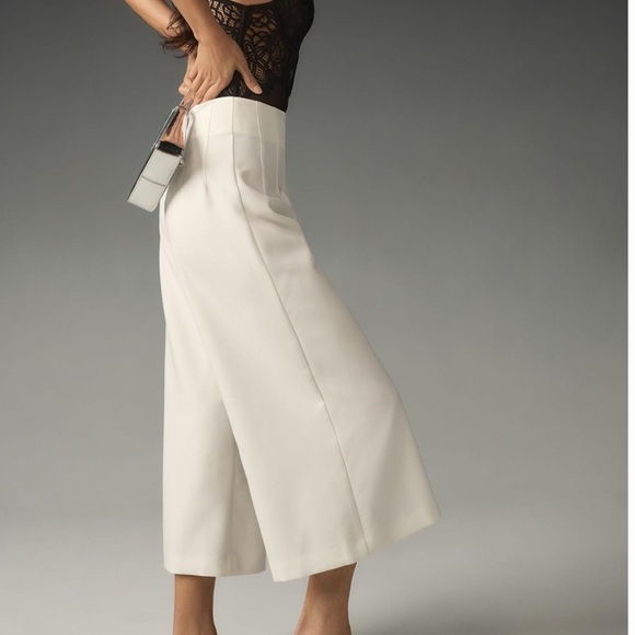 Anthropologie Maeve Clean Crop Wide-Leg Pants NWT Sz 00 - Picture 6 of 11